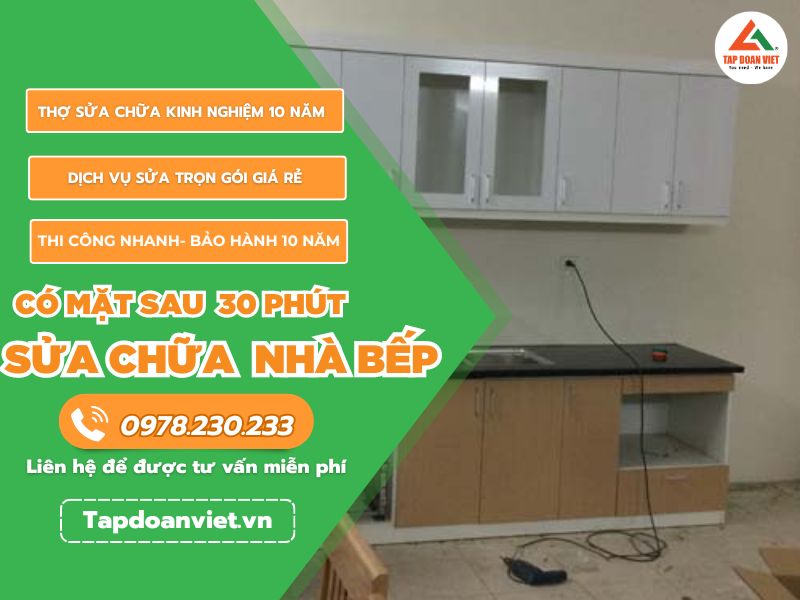 Tập Đoàn Việt thi công sửa bếp trên địa bàn thành phố Hà Nội