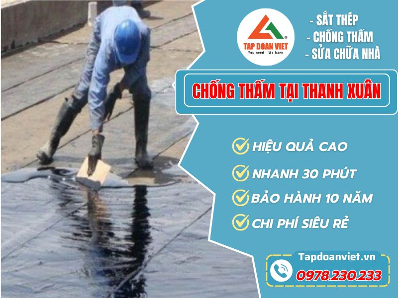 Xử lý chống thấm tại Thanh Xuân - Nhanh chóng, không tái thấm