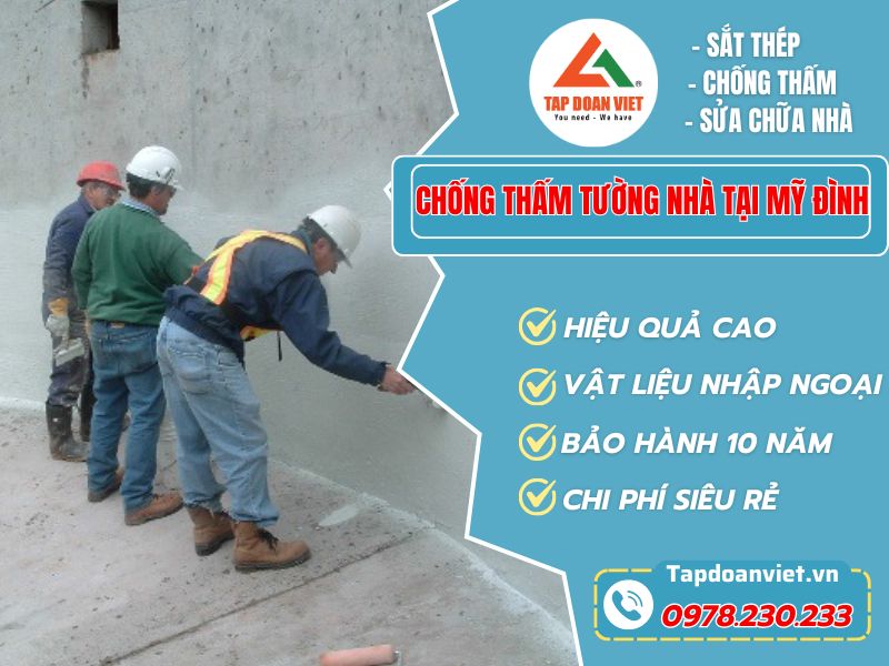 Xử lý chống thấm tường nhà tại Mỹ Đình - triệt để thấm, giá rẻ Xử lý chống thấm tường nhà tại Mỹ Đình - triệt để thấm, giá rẻ