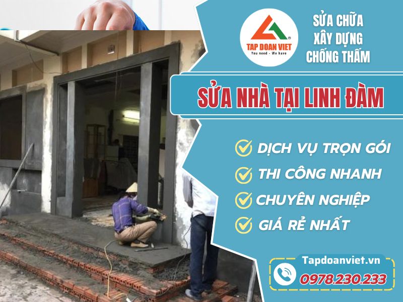 dịch vụ sửa chữa nhà Linh Đàm Hoàng Mai giá rẻ