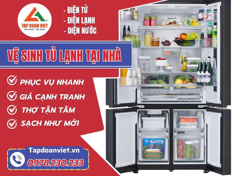 Vệ sinh tủ lạnh tại nhà Hà Nội giá rẻ, thợ vệ sinh nhanh, sạch, gọn
