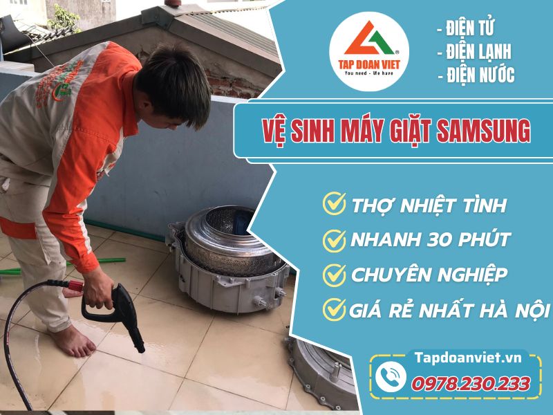 thợ vệ sinh máy giặt Samsung