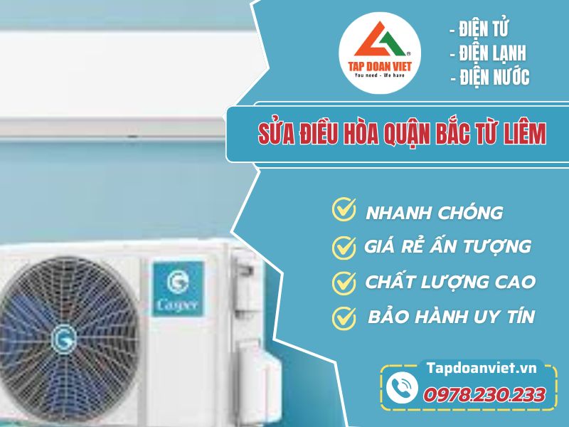 Sửa điều hòa quận Bắc Từ Liêm có mặt nhanh, giá rẻ