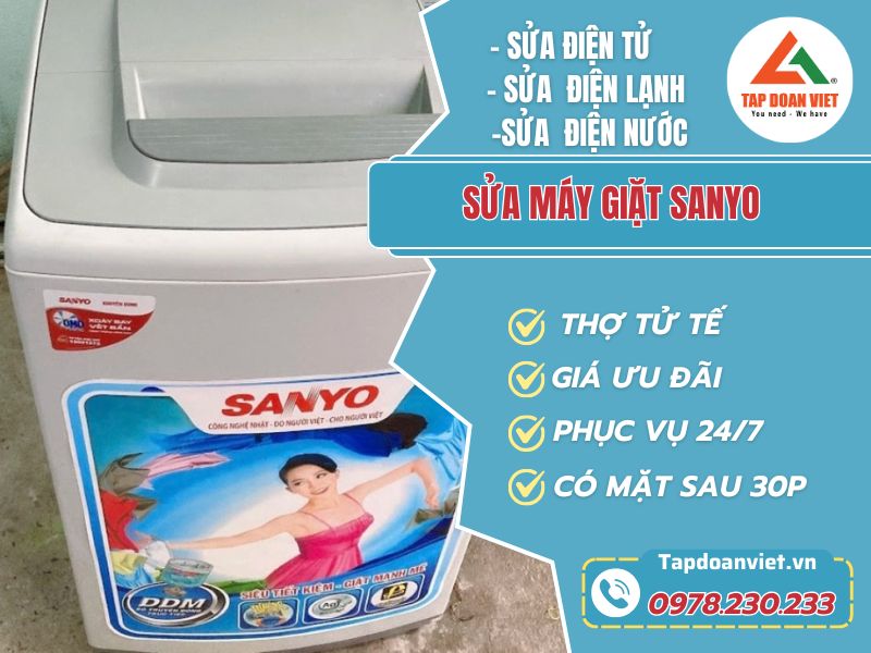 Thợ sửa máy giặt Sanyo tay nghề giỏi 