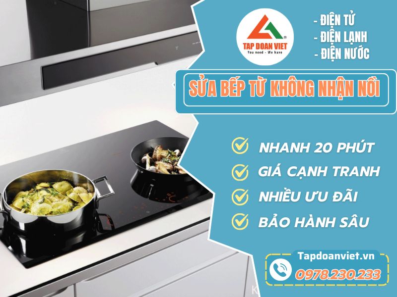 Bật mí cách sửa bếp từ không nhận nồi đơn giản tại nhà