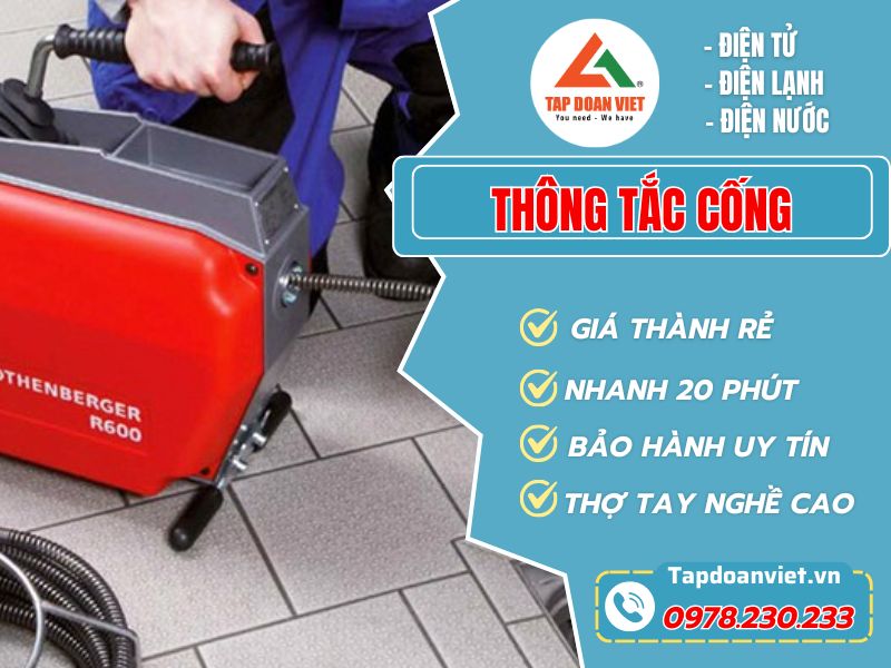 Dịch vụ thông tắc cống tại Hà nội 