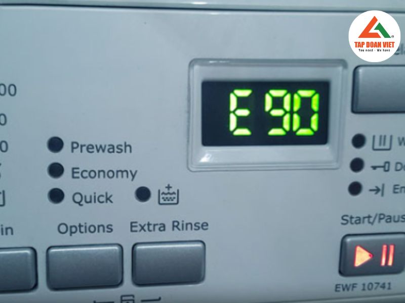 Dấu hiệu nhận biết lỗi E90 máy giặt Electrolux 