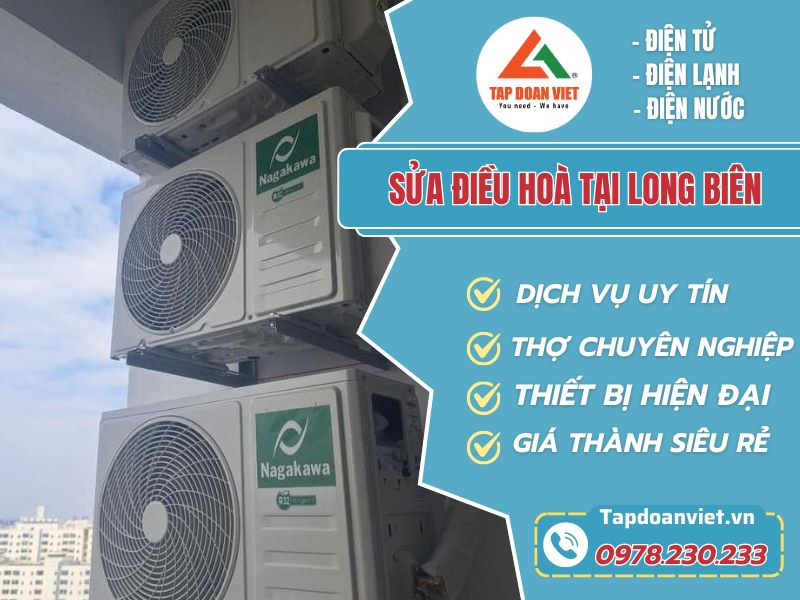 Dịch vụ sửa điều hoà tại Long Biên giá rẻ