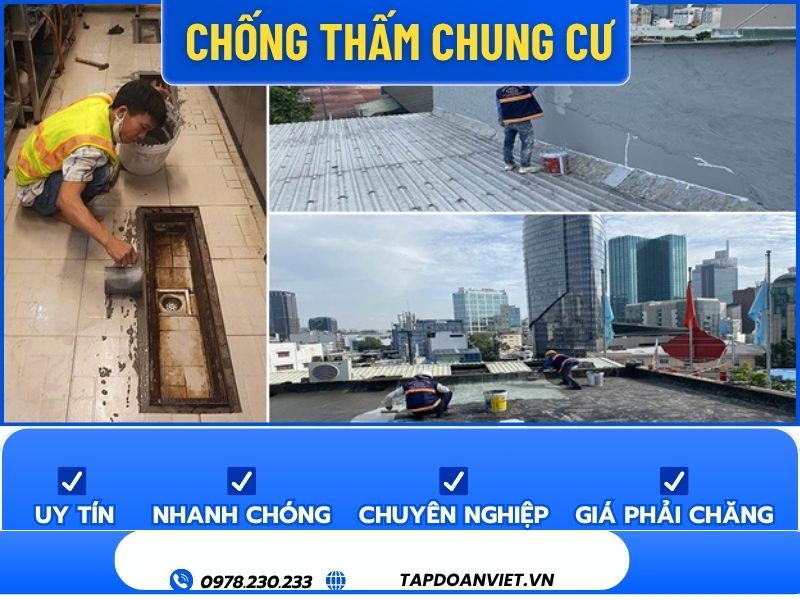 Dịch vụ chống thấm chung cư uy giá rẻ, triệt để không tái thấm