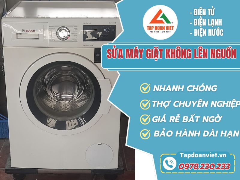 Thợ sửa máy giặt không lên nguồn tay nghề giỏi 