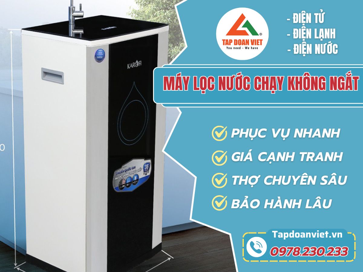 Nguyên nhân khiến máy lọc nước chạy không ngắt và cách sửa