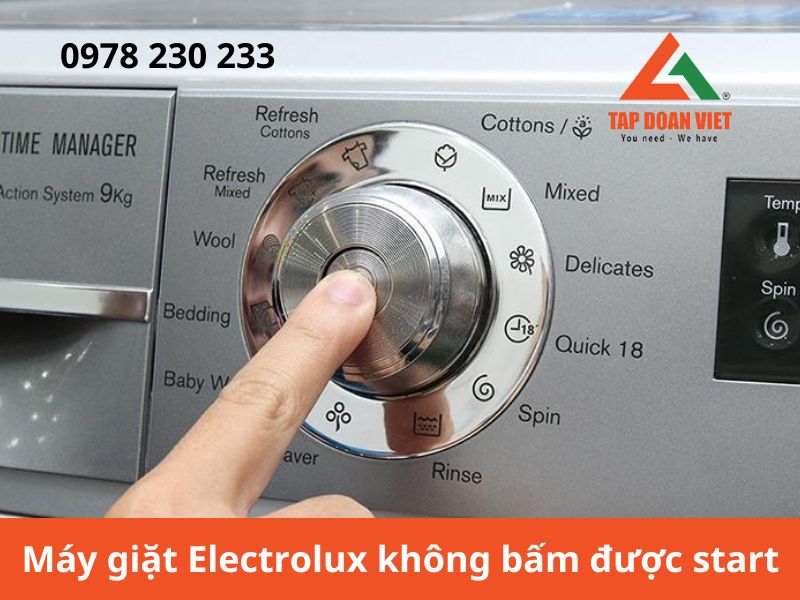 May Giat Electrolux Khong Bam Duoc Start