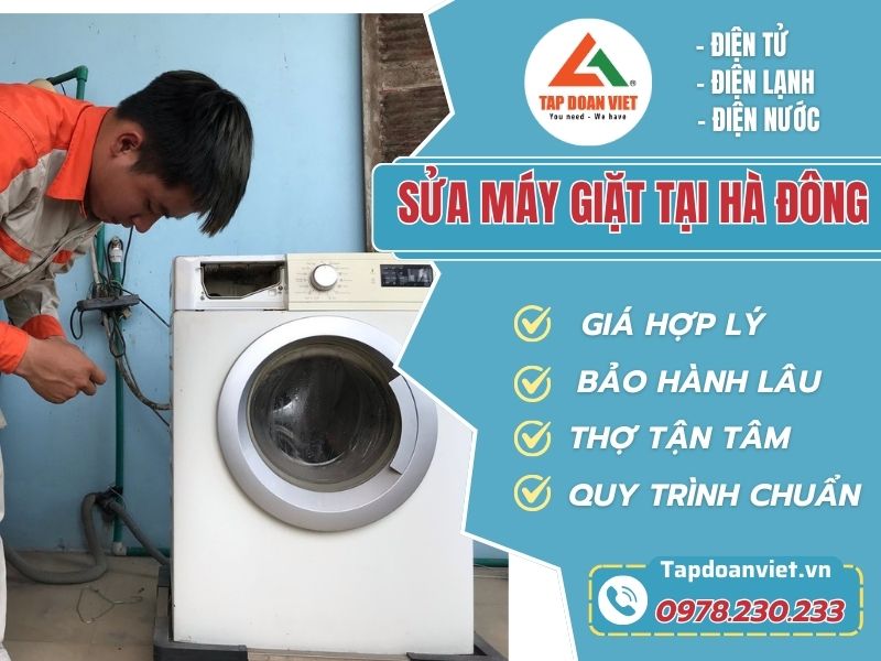 Tapdoanviet sửa máy giặt tại nhà Hà Đông chất lượng, giá rẻ