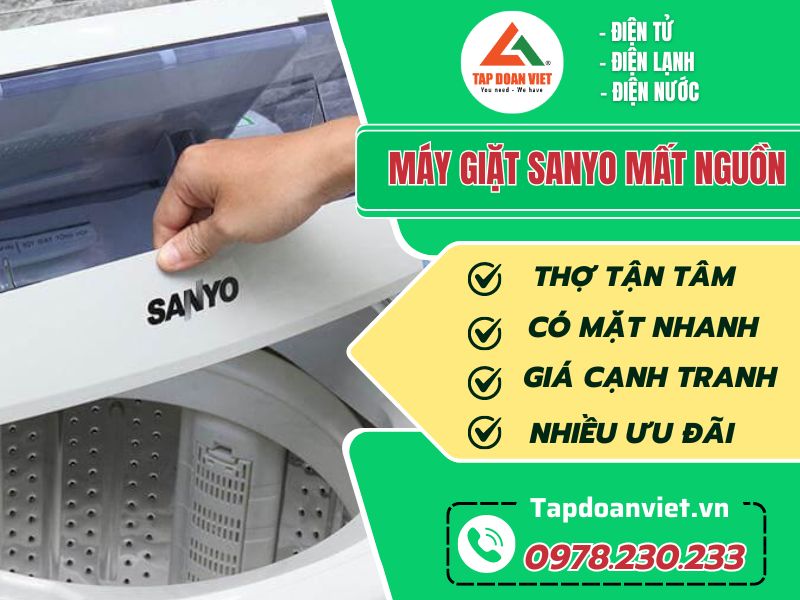 máy giặt sanyo mất nguồn 