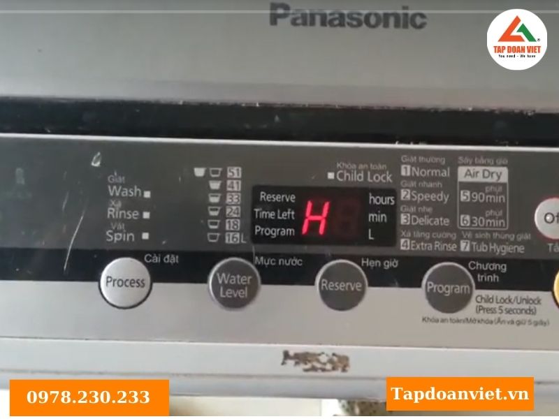 Bảng mã lỗi máy giặt Panasonic bắt đầu bằng chữ H