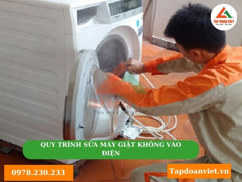 Quy trình sửa máy giặt không vào điện