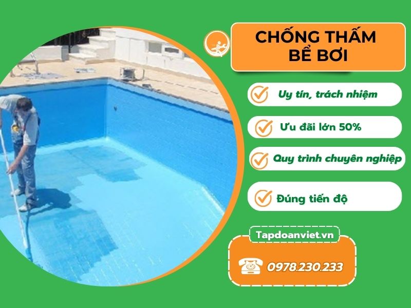 Bật mí cách chống thấm bể bơi hiệu quả mà giá lại rẻ