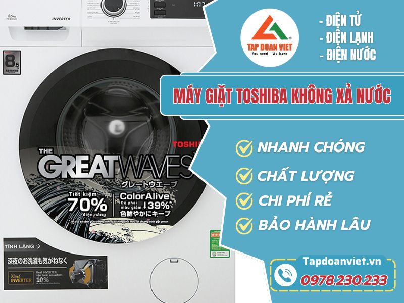 Thợ sửa máy giặt Toshiba không xả nước tại nhà Hà Nội
