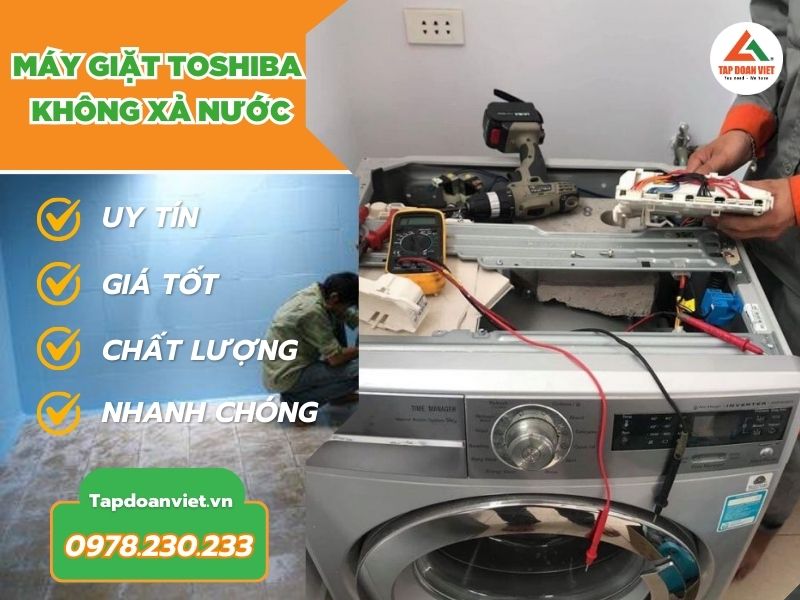 thợ h sửa máy giặt Toshiba không xả nước tại nhà Hà Nội