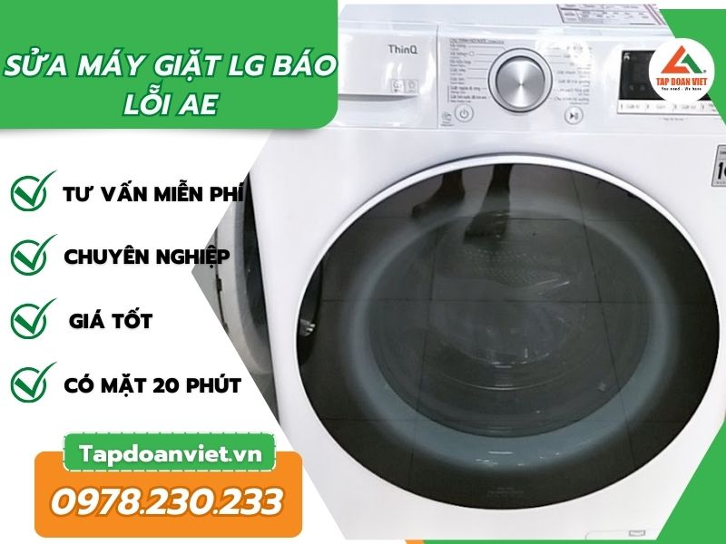 Thợ sửa máy giặt LG báo lỗi AE tay nghề giỏi