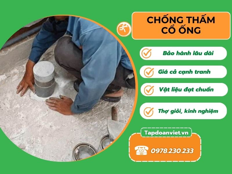 Bật mí cách chống thấm cổ ống hiệu quả nhất, tiết kiệm chi phí