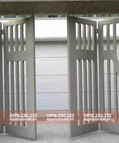 Alternative view of Cổng sắt lùa 4 cánh hiện đại, độc đáo