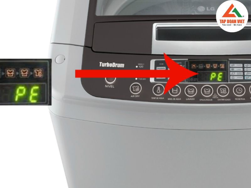 Nguyên nhân và cách khắc phục lỗi máy giặt LG báo PE