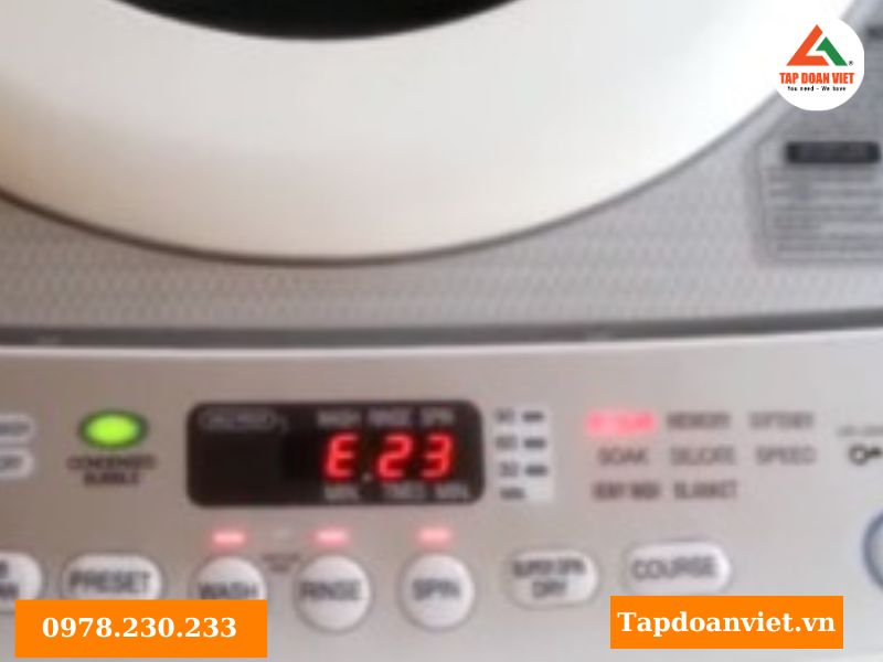 Dấu hiệu nhận biết lỗi E23 máy giặt Electrolux