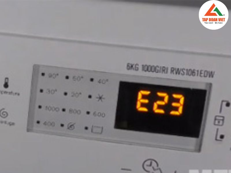 Ý nghĩa và dấu hiệu nhận biết lỗi E23 máy giặt Electrolux