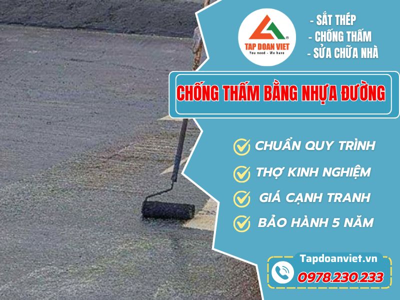 Chống thấm bằng nhựa đường chi phí thấp nhưng hiệu quả cao Chống thấm bằng nhựa đường chi phí thấp nhưng hiệu quả cao