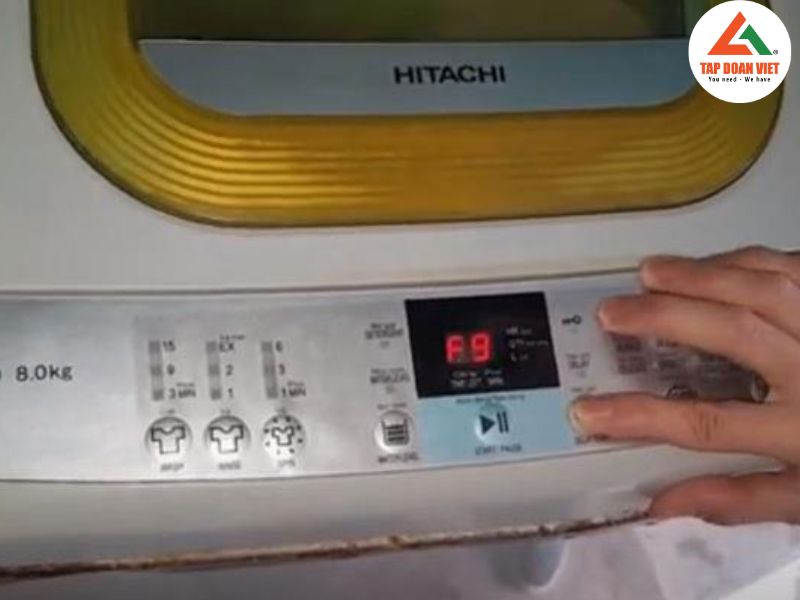 Dấu hiệu nhận biết máy giặt Hitachi báo lỗi F9