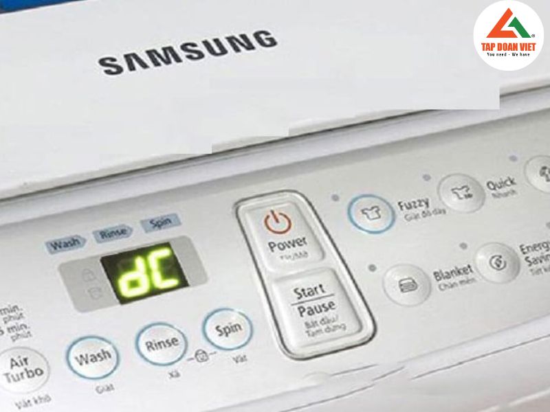 Dấu hiệu nhận biết máy giặt Samsung báo lỗi DC