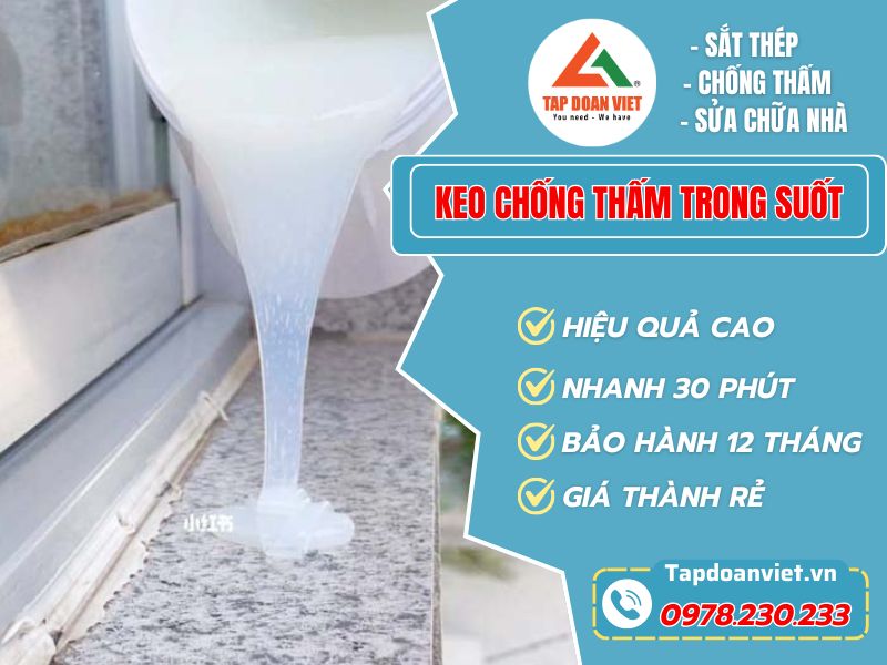Keo chống thấm trong suốt cực kỳ hiệu quả bạn đã thử chưa?