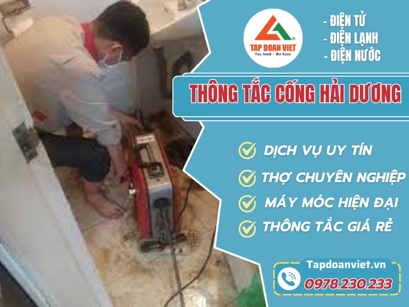 Thông tắc cống Hải Dương