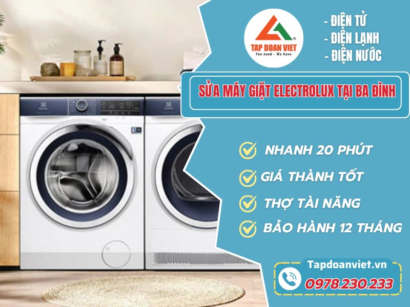 Dịch vụ sửa máy giặt Electrolux tại Ba Đình chuyên nghiệp