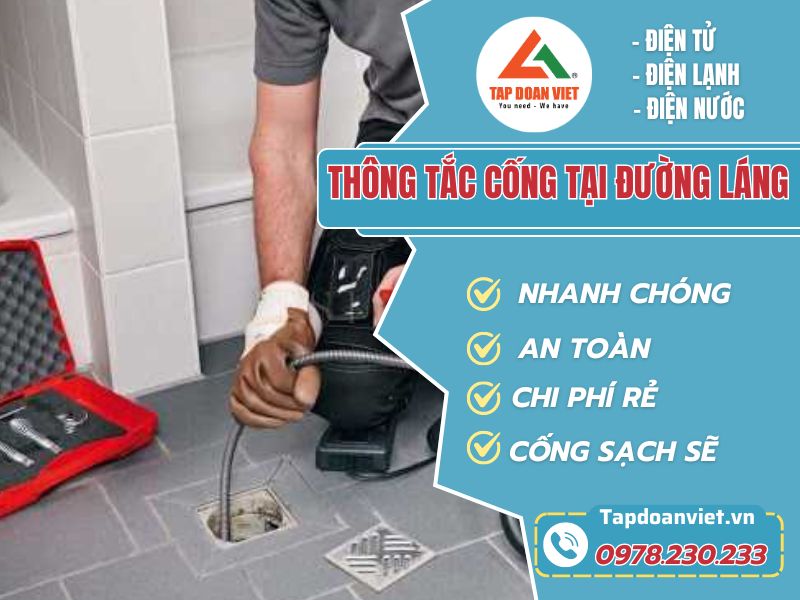 thông tắc cống tại Đường Láng