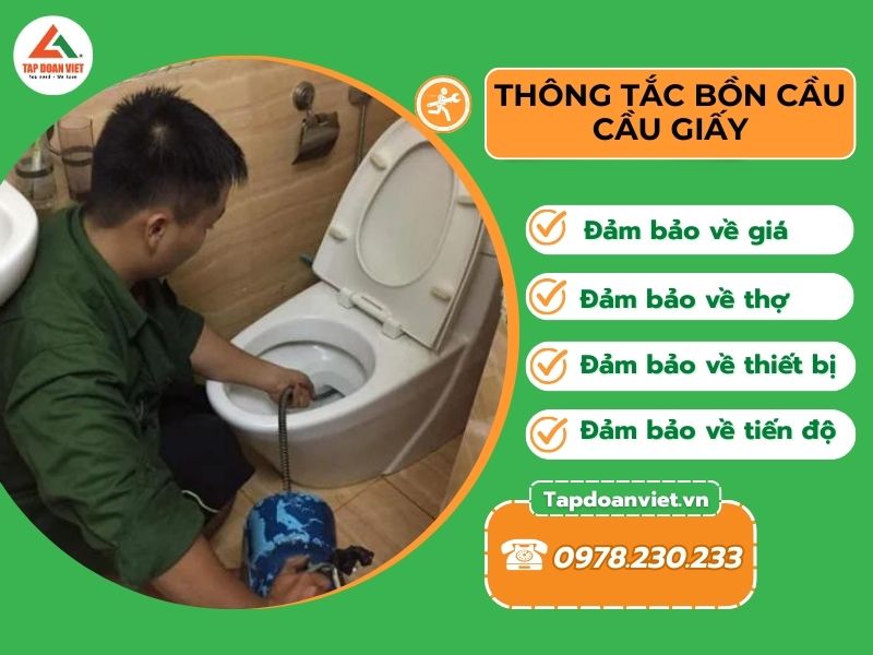 Thông tắc bồn cầu Cầu Giấy