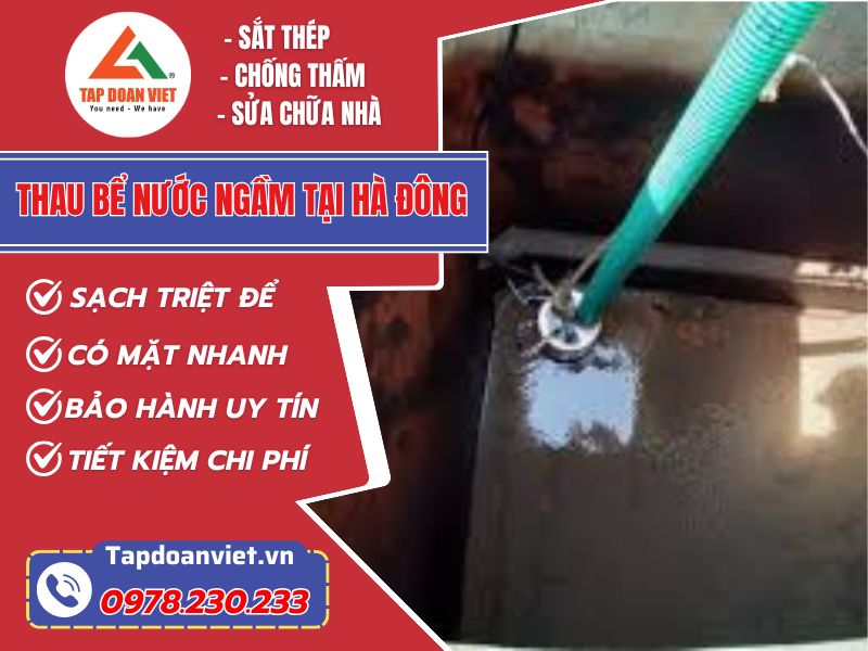 Thau bể nước ngầm tại Hà Đông - Sạch triệt để, giá thành rẻ