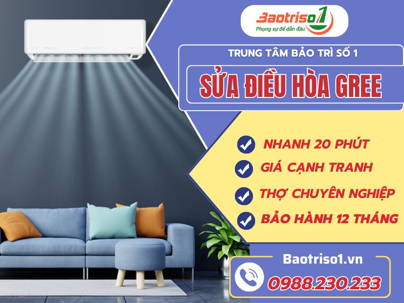 Sửa điều hòa Gree giá rẻ, có mặt siêu tốc