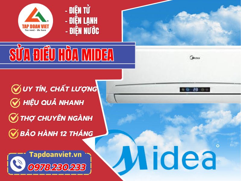 Dịch vụ sửa điều hòa Midea tại Hà Nội giá rẻ, bảo hành 12 tháng