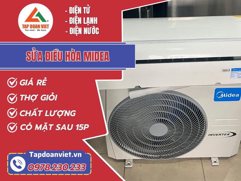 Thợ sửa điều hòa Midea tay nghề giỏi, chuyên nghiệp 