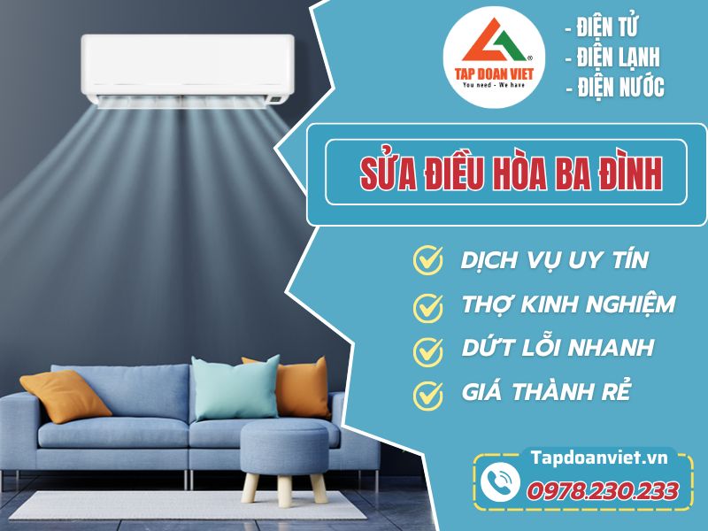 Sửa điều hòa tại Ba Đình giá rẻ, có mặt sau 15 phút Sửa điều hòa Ba Đình: Thợ kiểm tra tận nơi, uy tín
