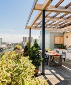 Alternative view of Đơn vị lắp đặt mái kính sân thượng tại Hà Nội đẹp uy tín, đi lắp các tỉnh phía Bắc