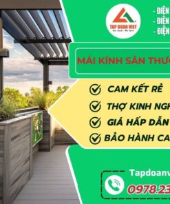 Đơn vị lắp đặt mái kính sân thượng tại Hà Nội đẹp uy tín, đi lắp các tỉnh phía Bắc