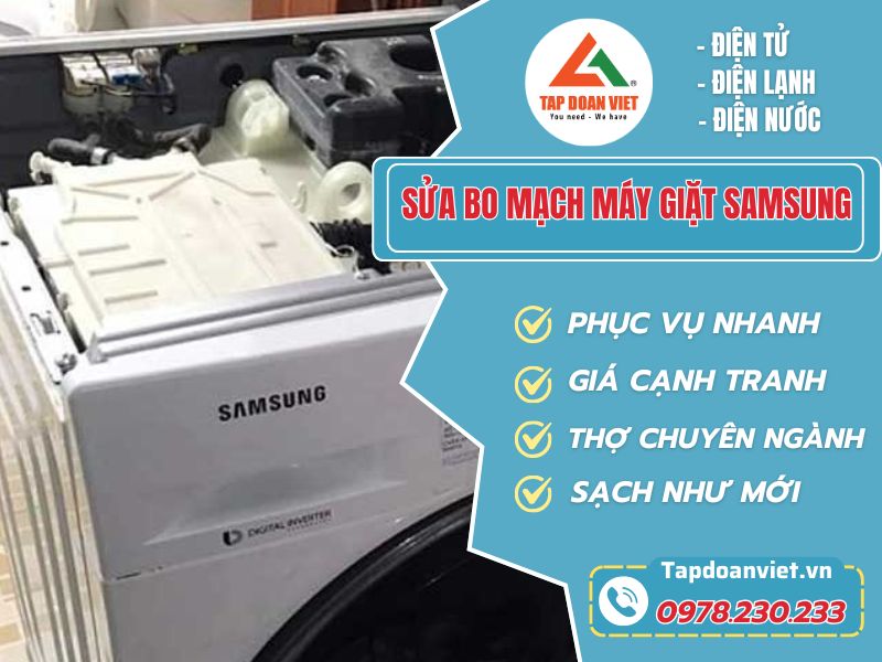 Địa chỉ sửa bo mạch máy giặt Samsung giá rẻ, thợ sửa uy tín