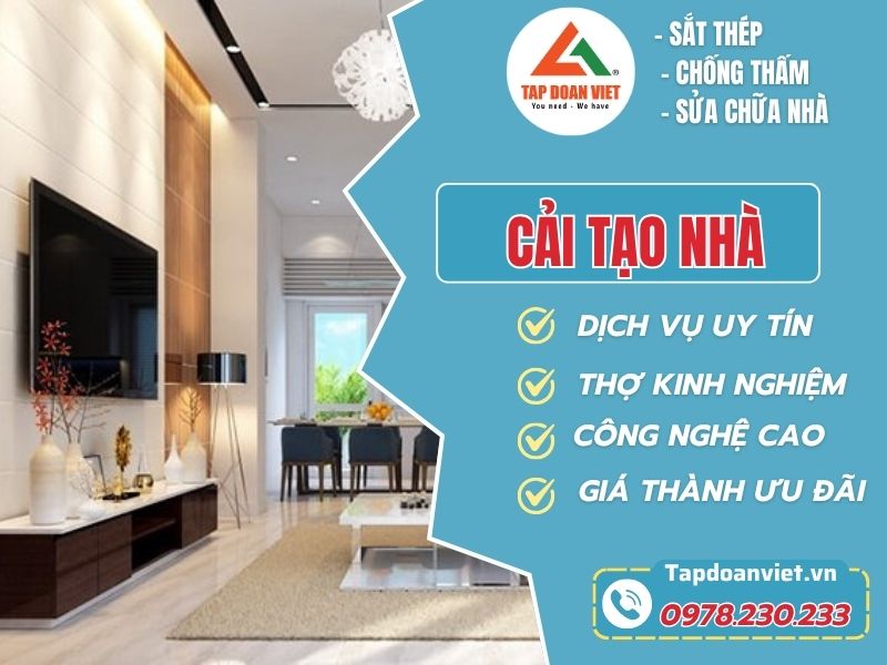 Dịch vụ cải tạo nhà uy tín, giá tốt từ Tapdoanviet