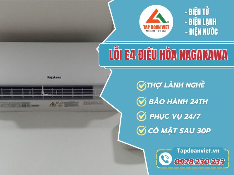 Thợ sửa lỗi E4 điều hòa Nagakawa tay nghề giỏi 