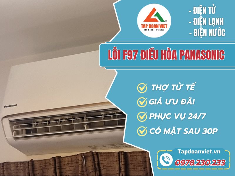 Thợ sửa lỗi F97 điều hòa Panasonic tay nghề giỏi 