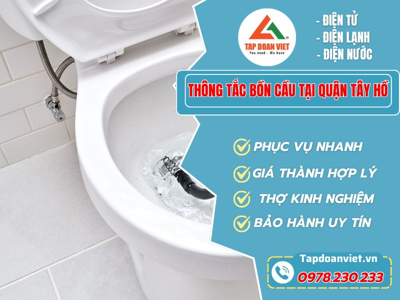 Dịch Vụ Thông Tắc Bồn Cầu Tại Quận Tây Hồ Uy Tín Từ Tapdoanviet