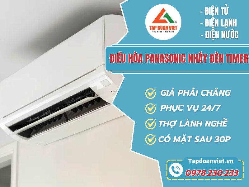 Thợ sửa điều hòa Panasonic nháy đèn timer tay nghề giỏi 